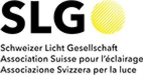 Das Logo der SLG besteht aus den großen schwarzen Buchstaben SL und G mit einem gelben Kreis hinter dem G. Darunter steht der Name des Vereins in Deutsch, Französisch und Italienisch.